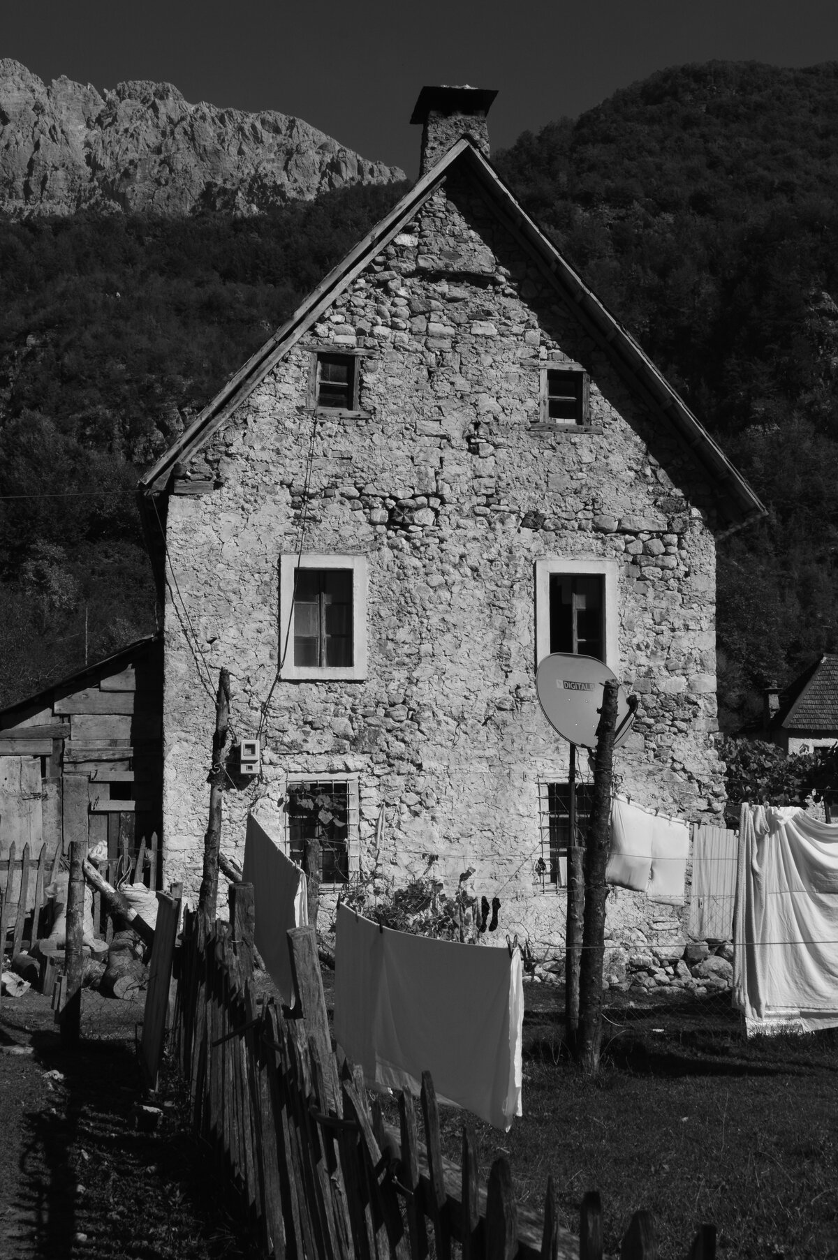 Stone Farmhouse in the Mountains