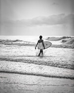 Walking Into the Surf